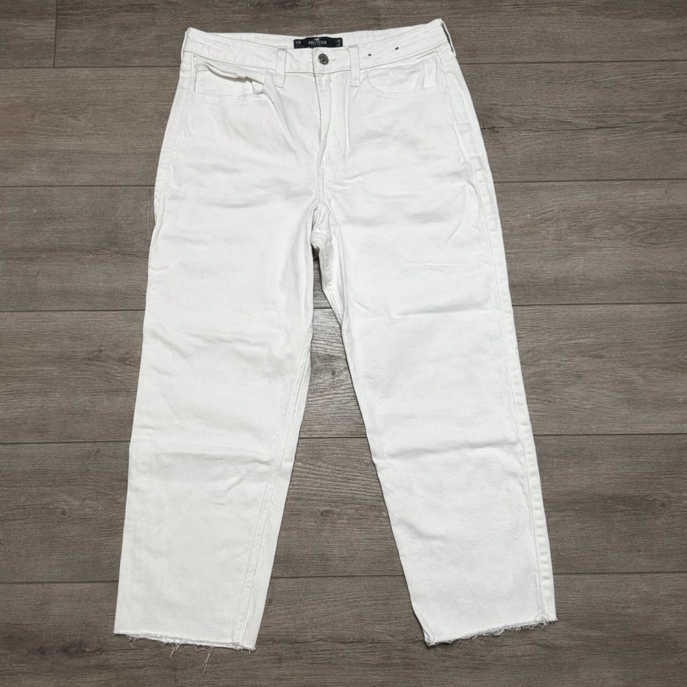 Hollister Ultra High Rise Vintage Straight White Jeans Women's Size 11R 30x27